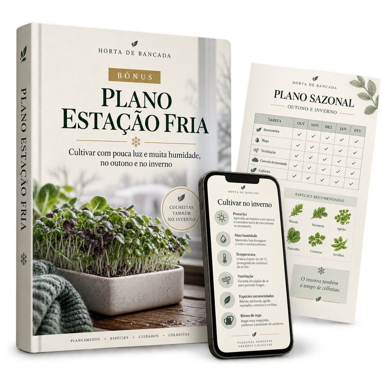 Mockup do bónus Plano Estação Fria