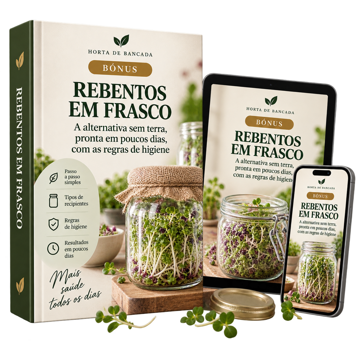 Mockup do bónus Rebentos em Frasco
